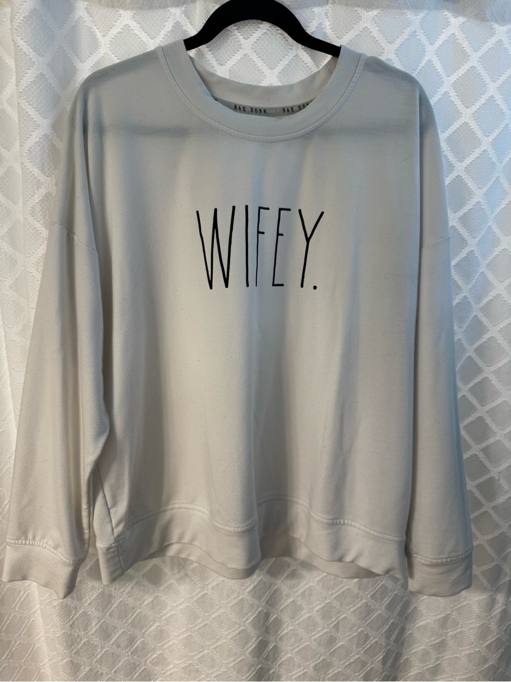 Rae Dunn Wifey Crewneck Sweatshirt - Light Gray